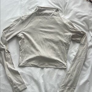 Lululemon cream Fitted mock neck